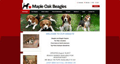 Desktop Screenshot of mapleoakbeagles.com